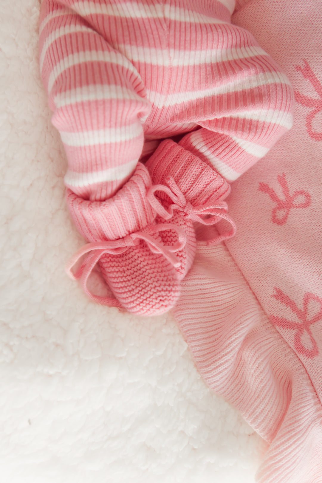 Knitted Booties - Blush