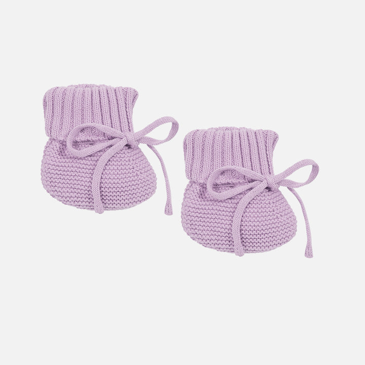 Knitted Booties - Orchid
