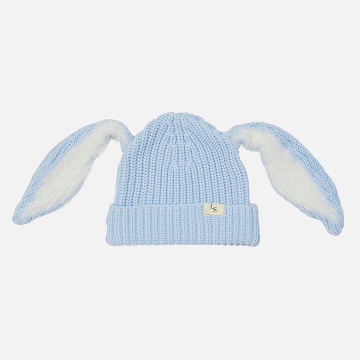 Bunny Chunky Knit Beanie - Sky Blue