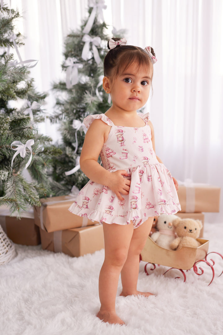 Pixie Romper - Pink Nutcracker