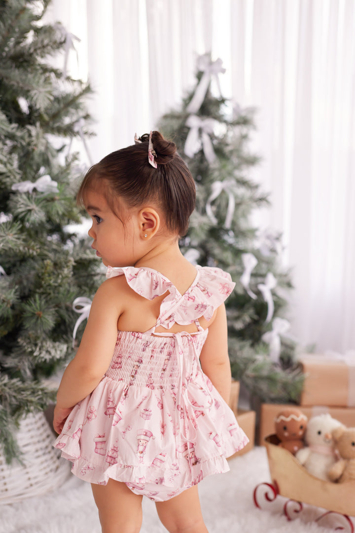 Pixie Romper - Pink Nutcracker