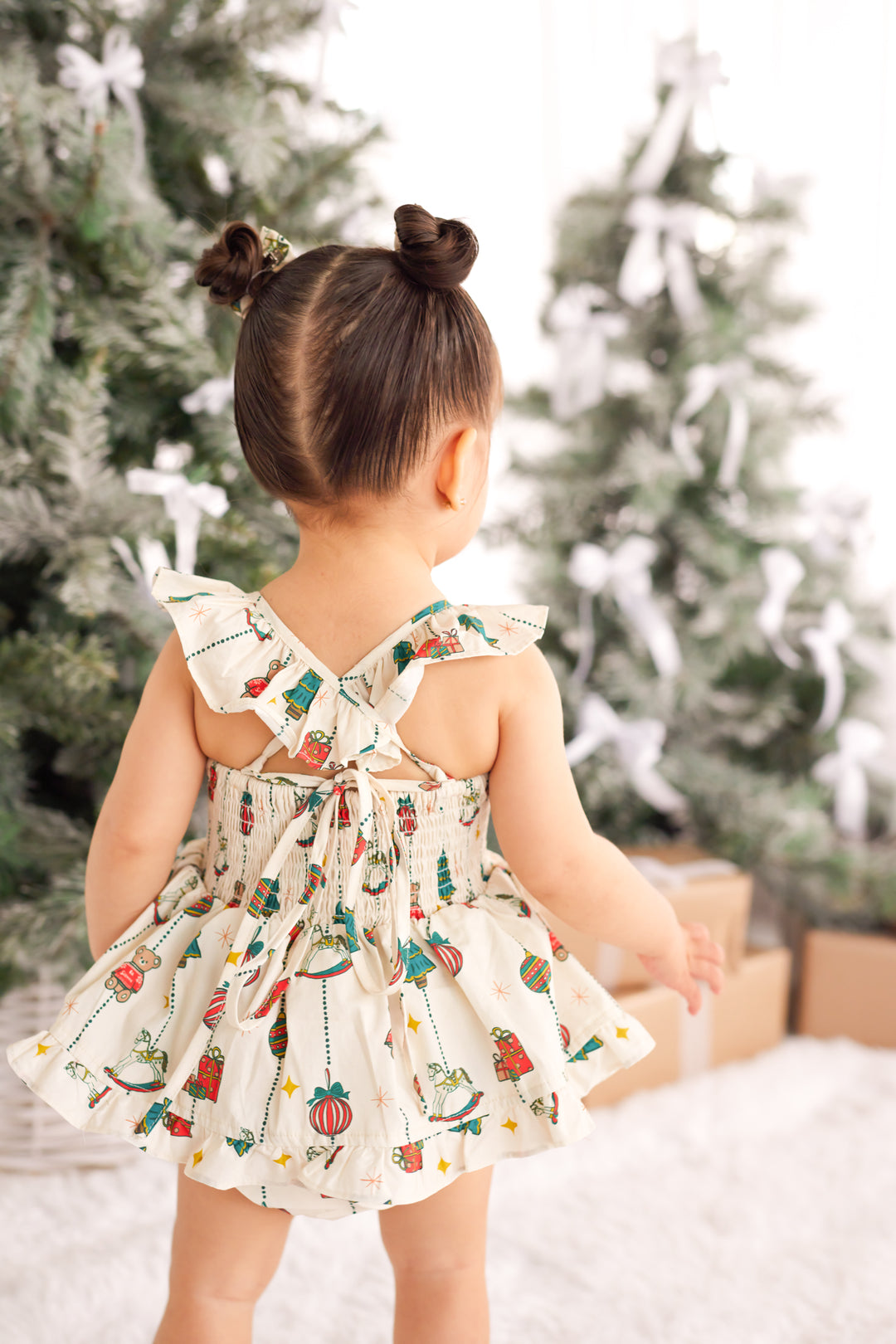 Pixie Romper - Vintage Christmas