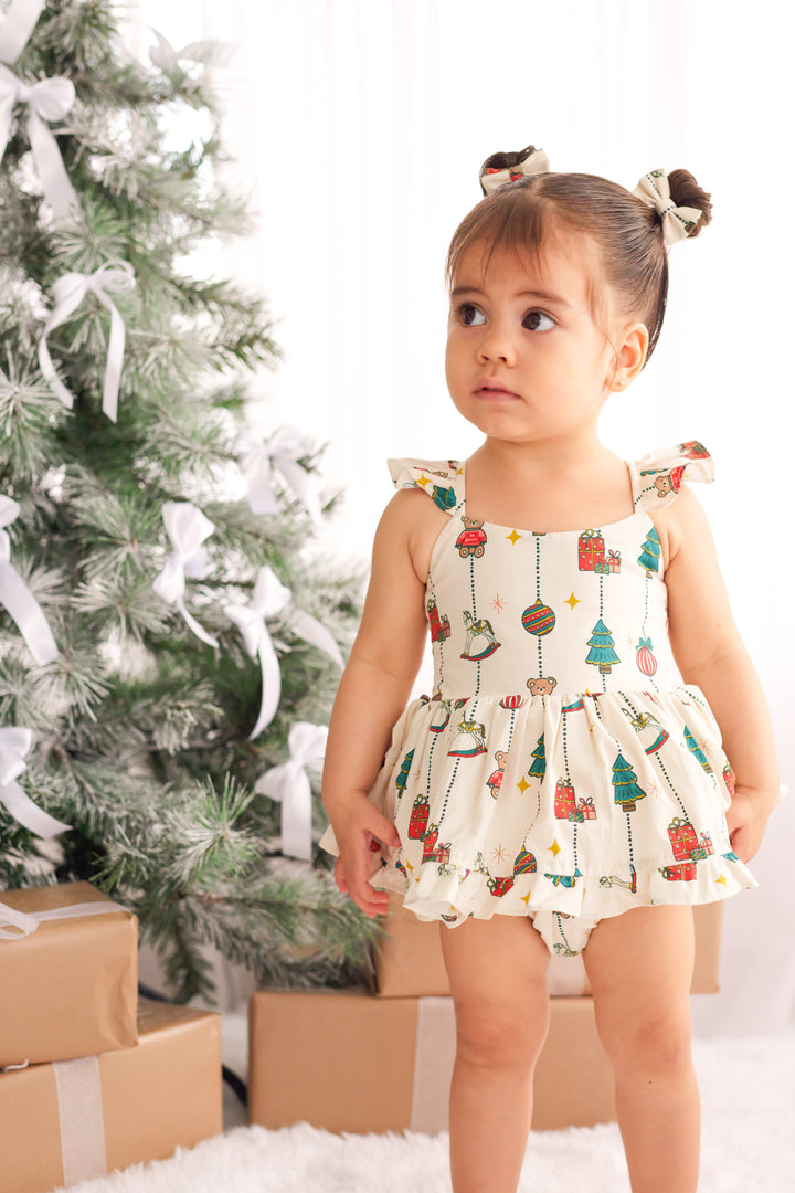 Pixie Romper - Vintage Christmas