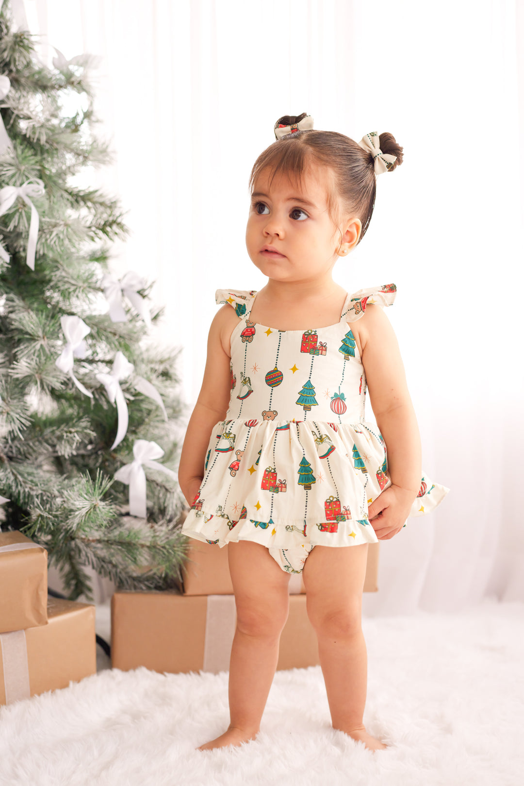 Pixie Romper - Vintage Christmas