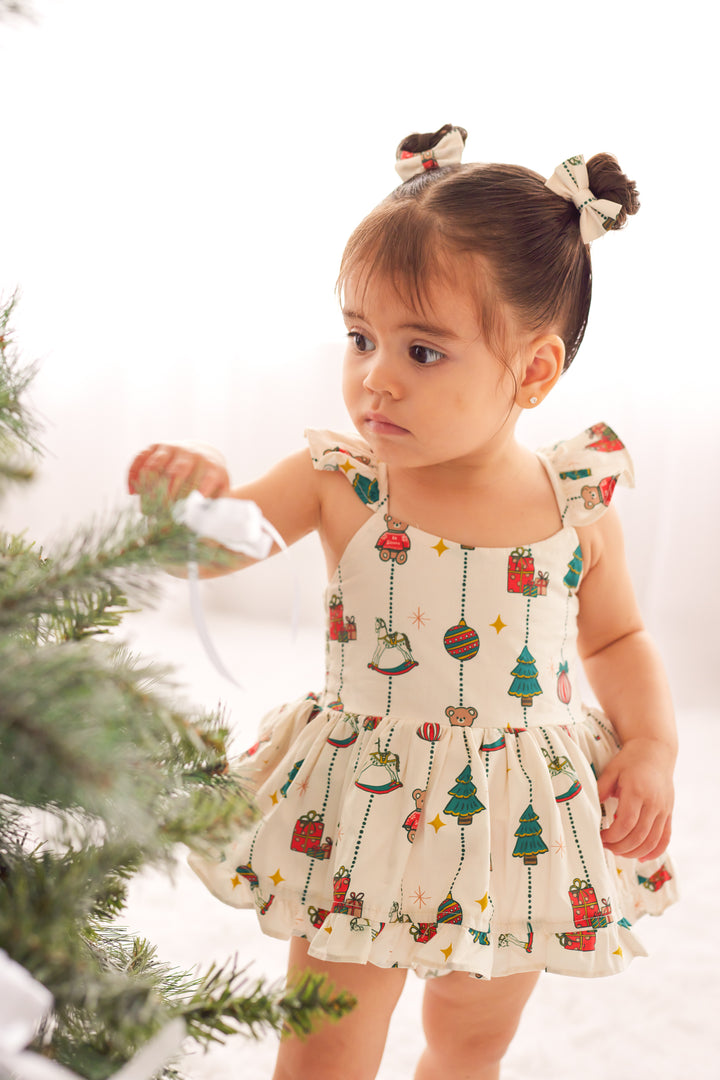 Pixie Romper - Vintage Christmas