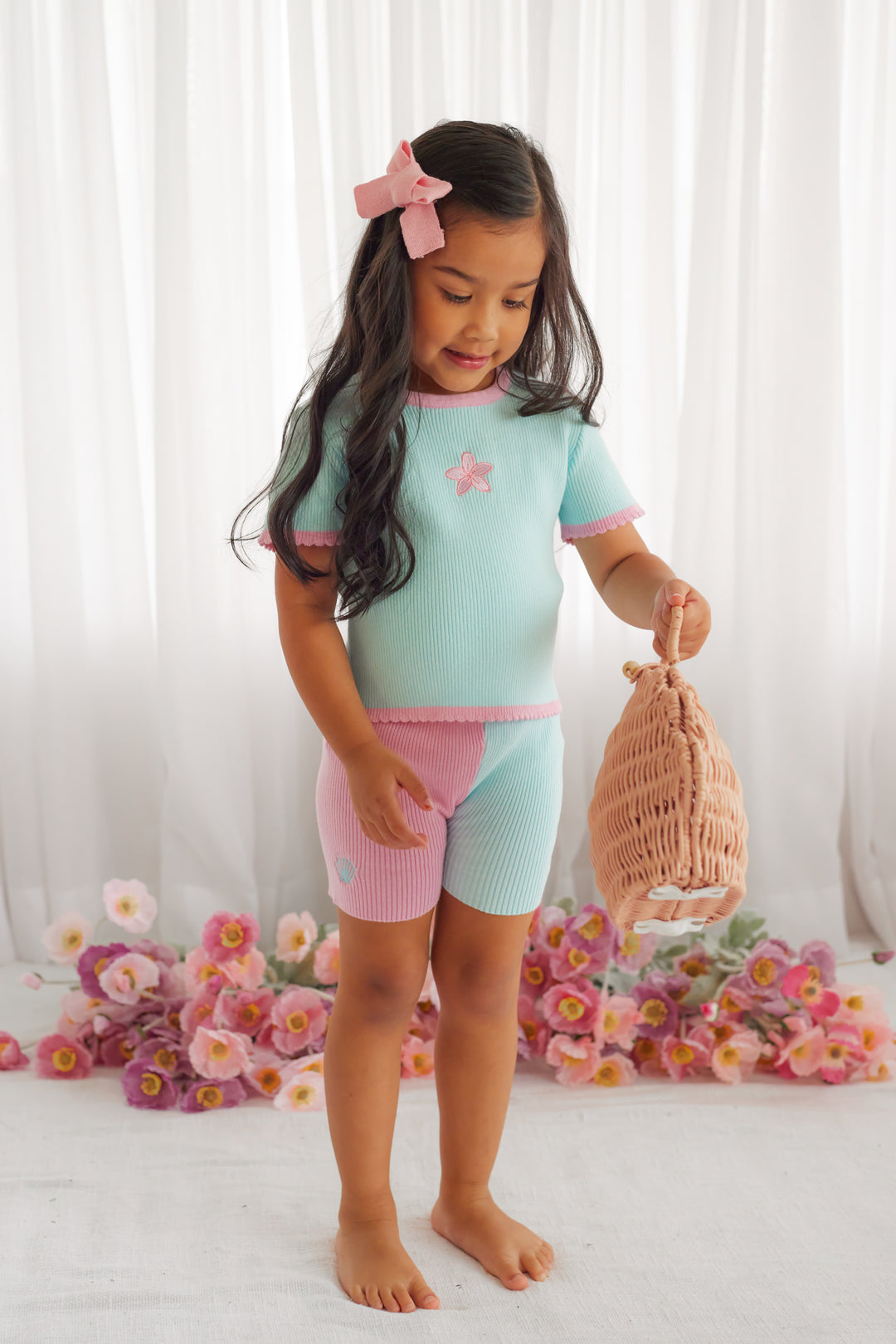 Classic Ribbed Tee - Aqua