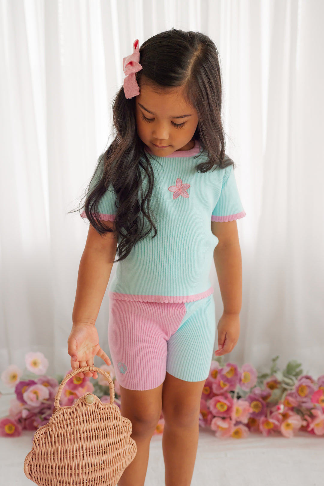 Classic Ribbed Tee - Aqua