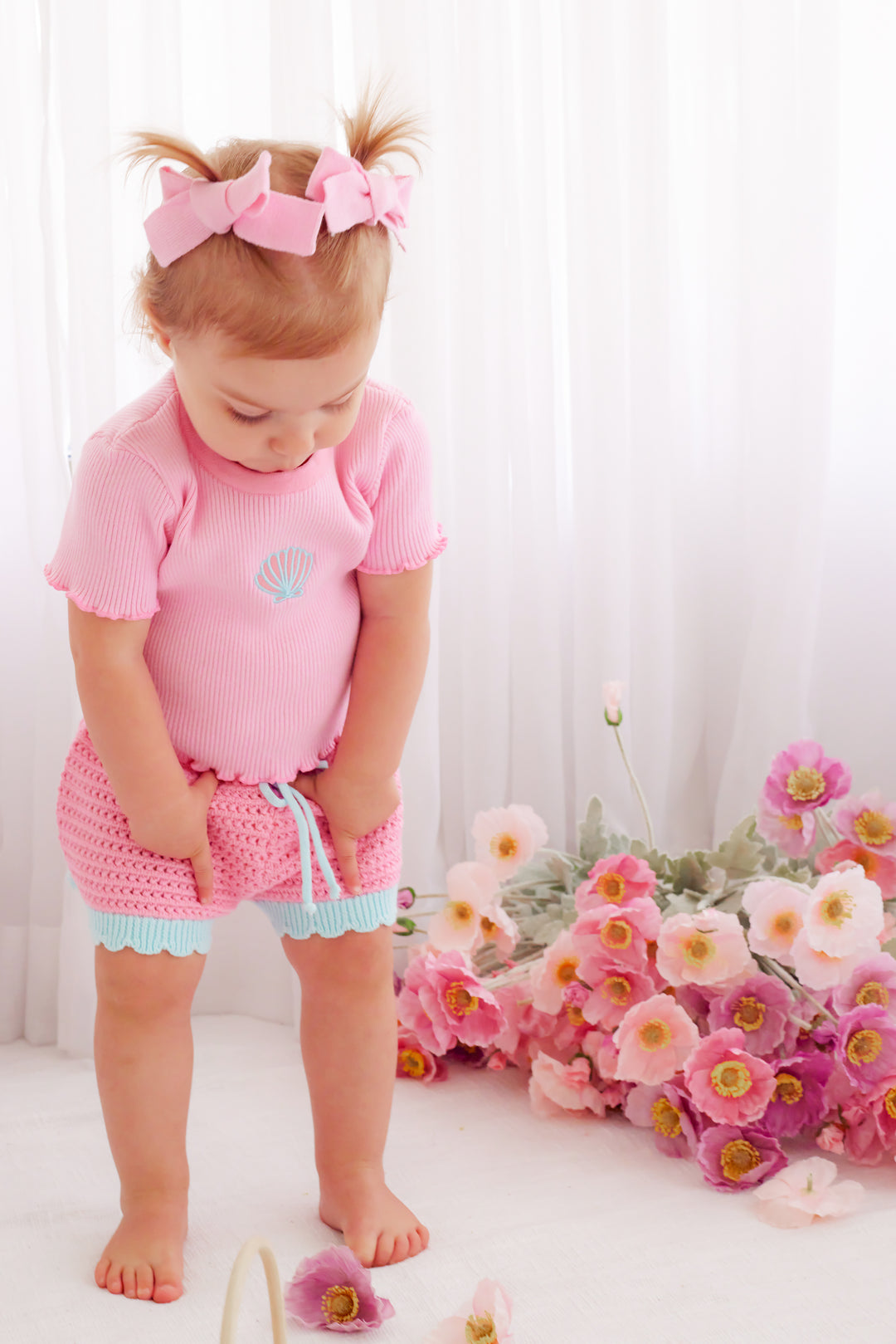 Crochet Shorts - Pink Sorbet