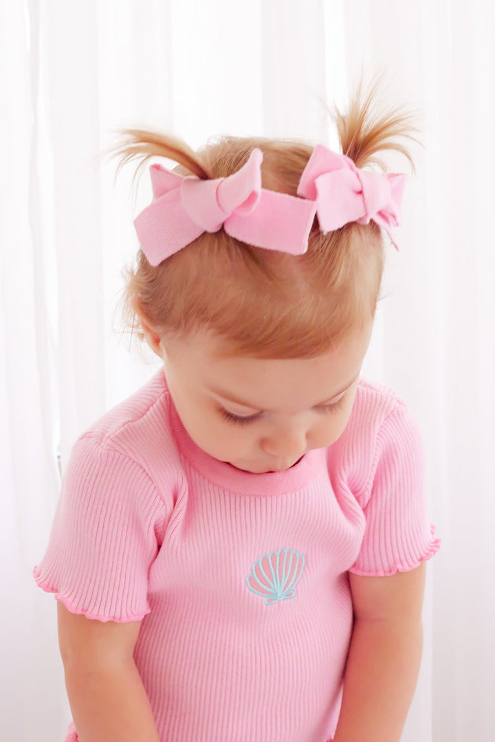 Knitted Mini Bows - Pink Bloom