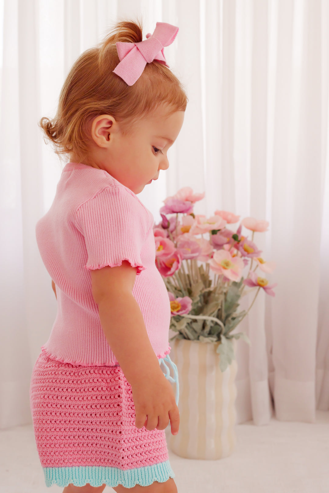 Crochet Shorts - Pink Sorbet