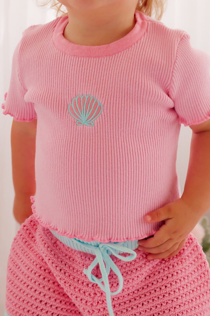 Classic Ribbed Tee - Bloom