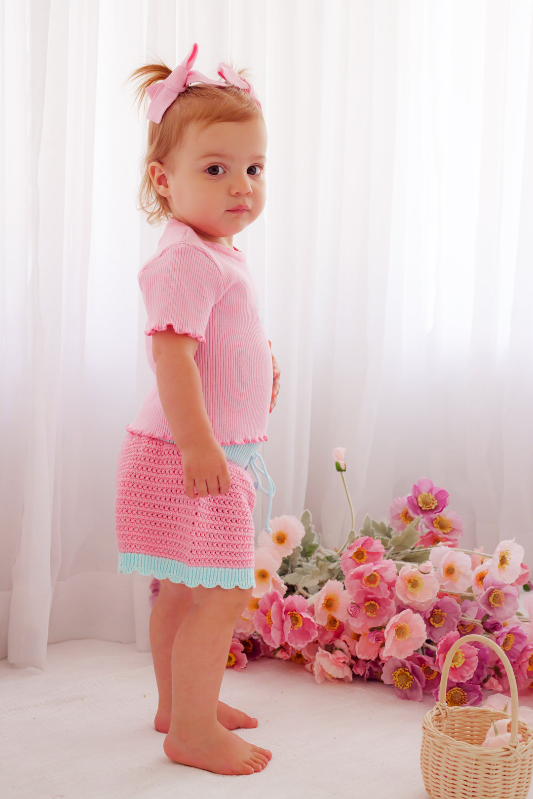 Crochet Shorts - Pink Sorbet