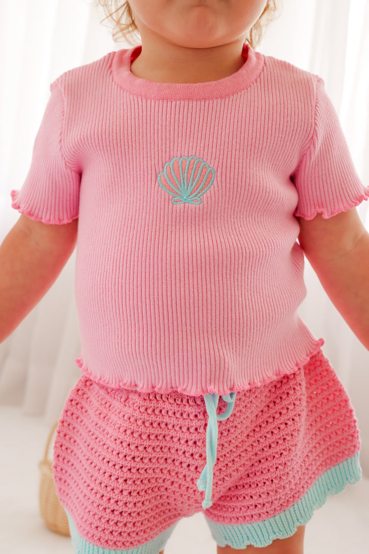 Classic Ribbed Tee - Bloom