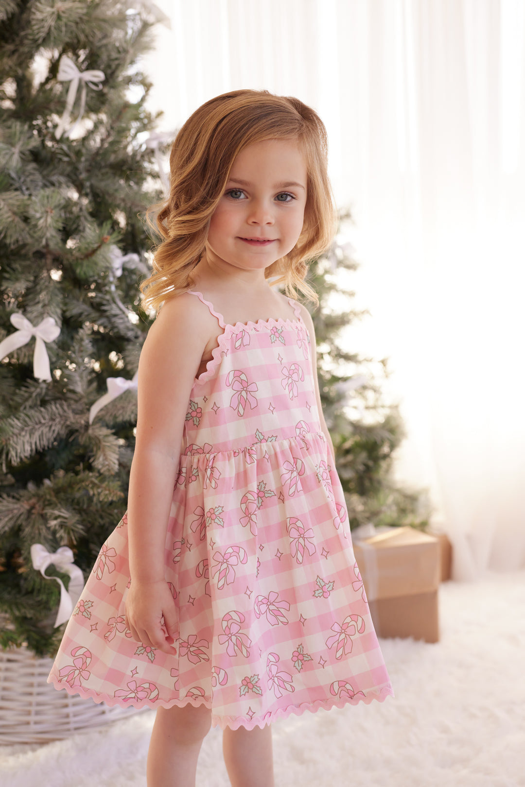 Ric Rac Dress - Candy Cane Lane