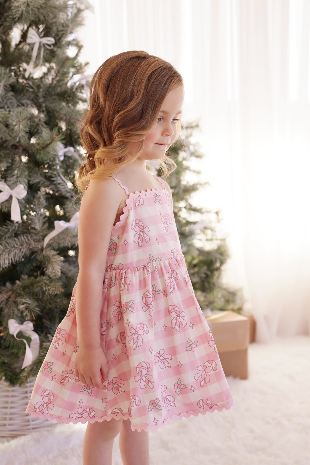 Ric Rac Dress - Candy Cane Lane