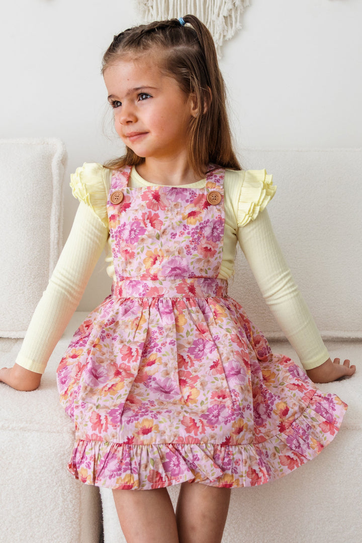 Floral Pinafore Dress - Capri