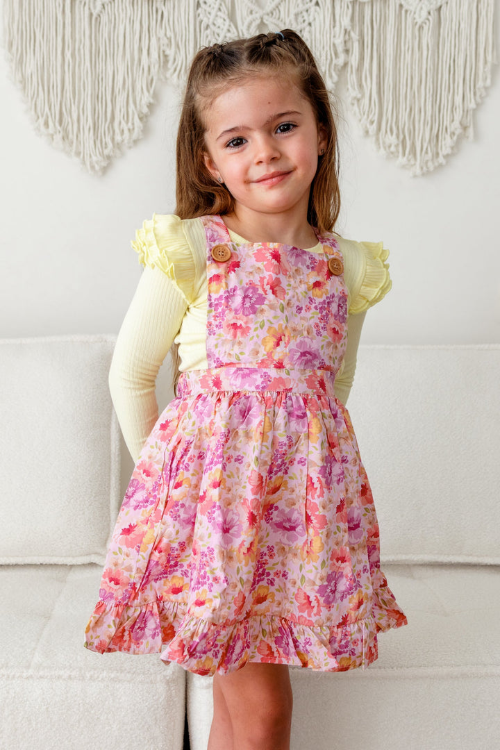 Floral Pinafore Dress - Capri