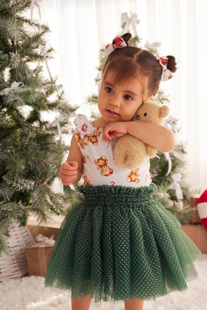 Flutter Singlet - Christmas Teddy