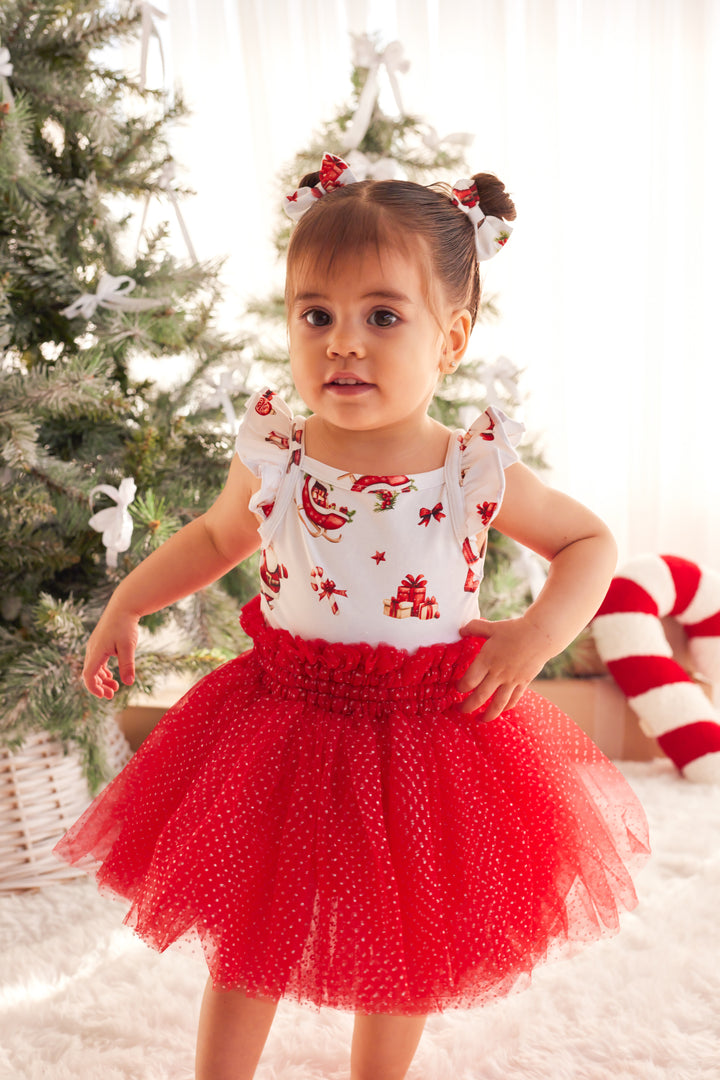 Flutter Singlet Set - Here Comes Santa Claus