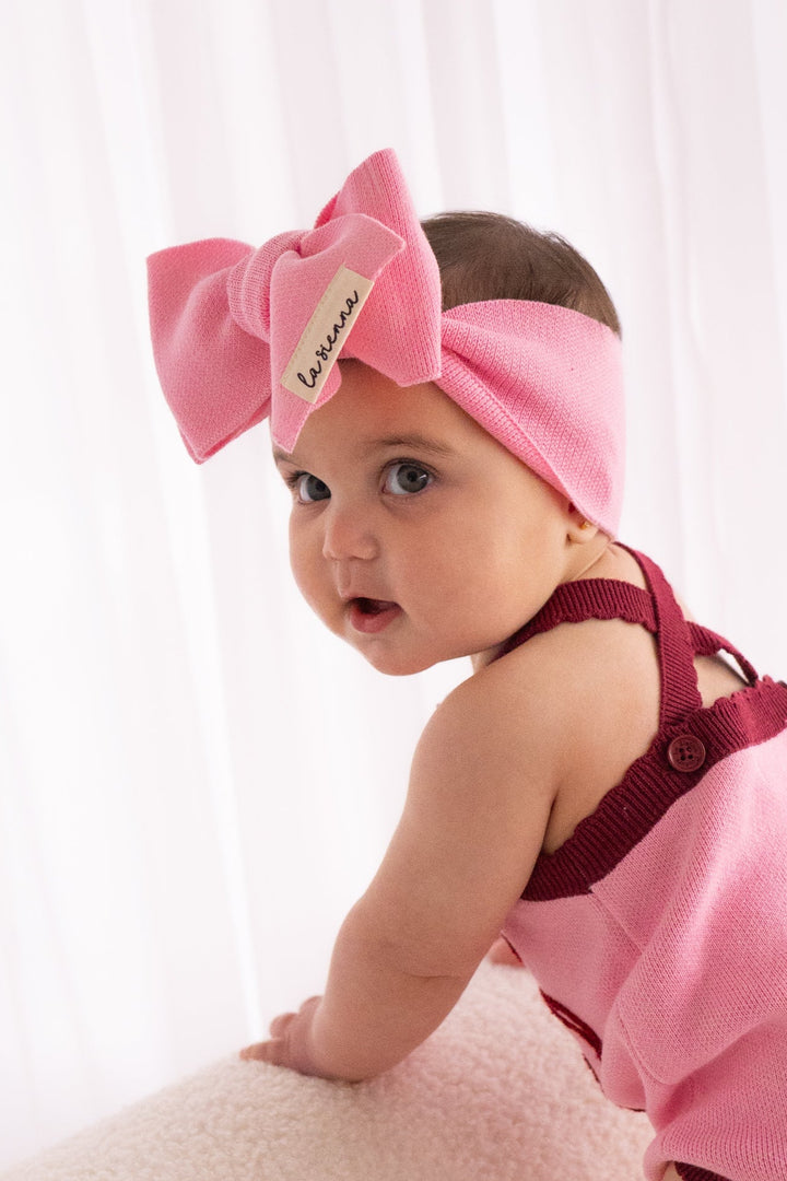 Knitted Headwrap - Peony Pink