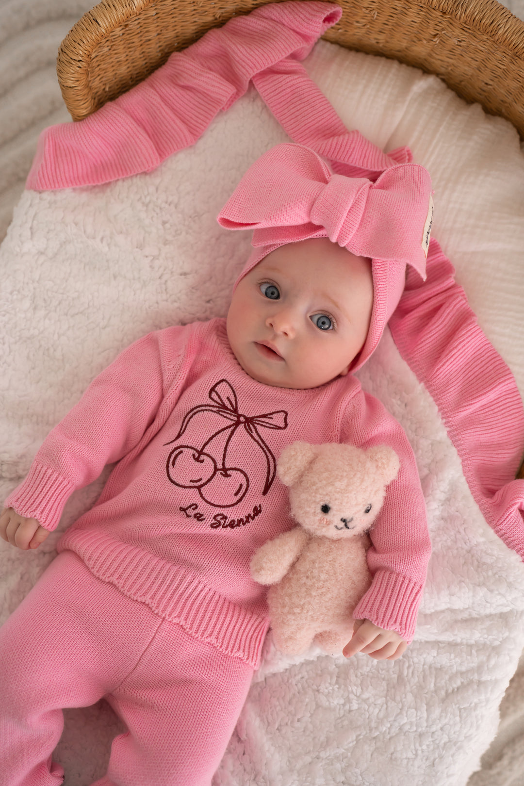 Knitted Headwrap - Peony Pink