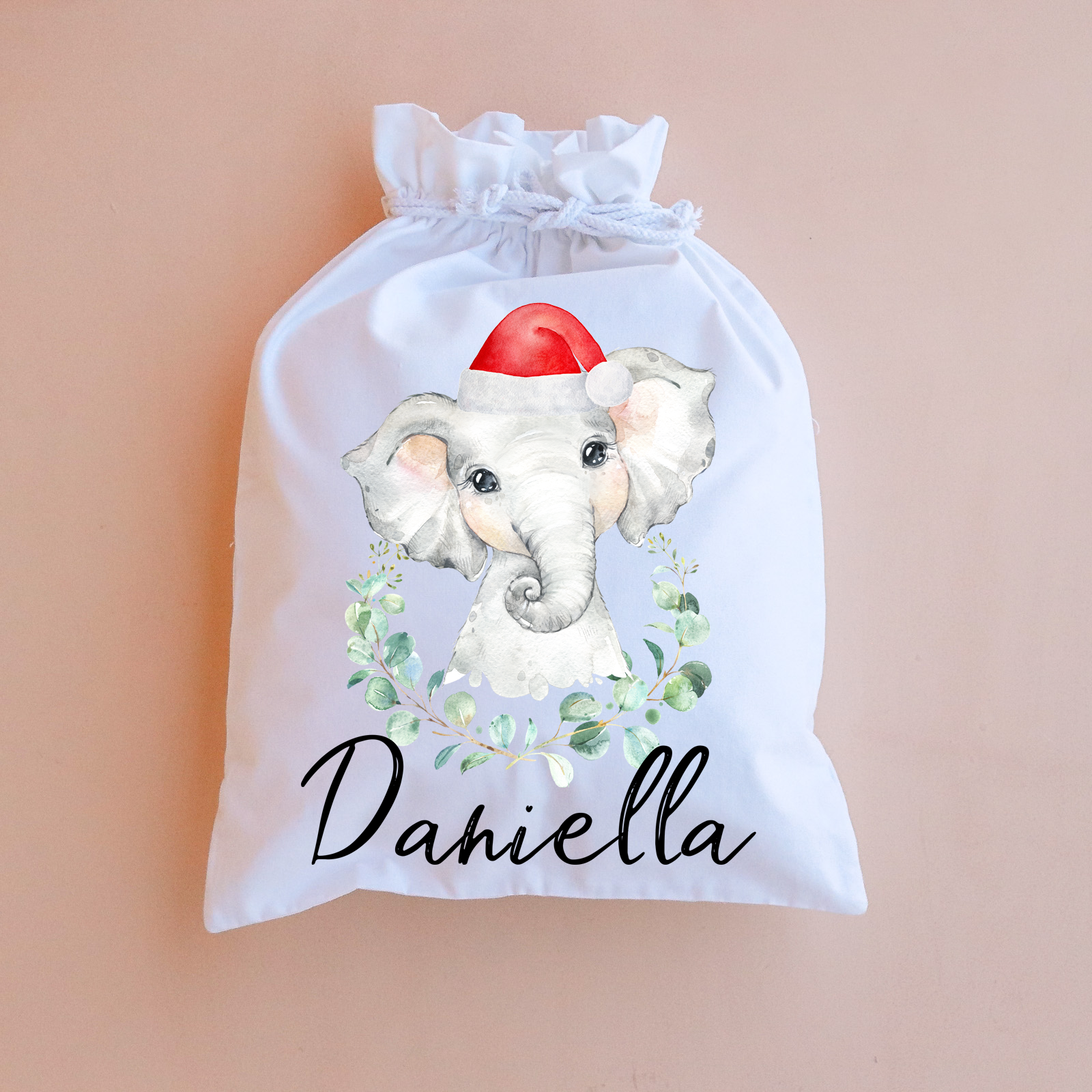 Santa Sack - Elephant - Custom Name