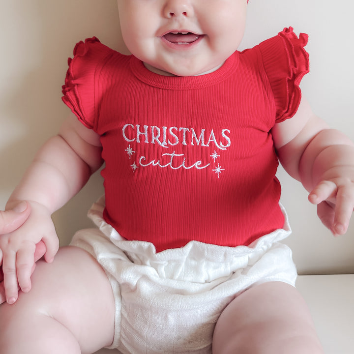 Cozy Short Sleeve Flutter - Red