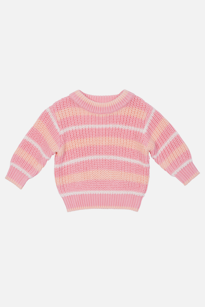 Chunky Knit - Ballet Pink Striped