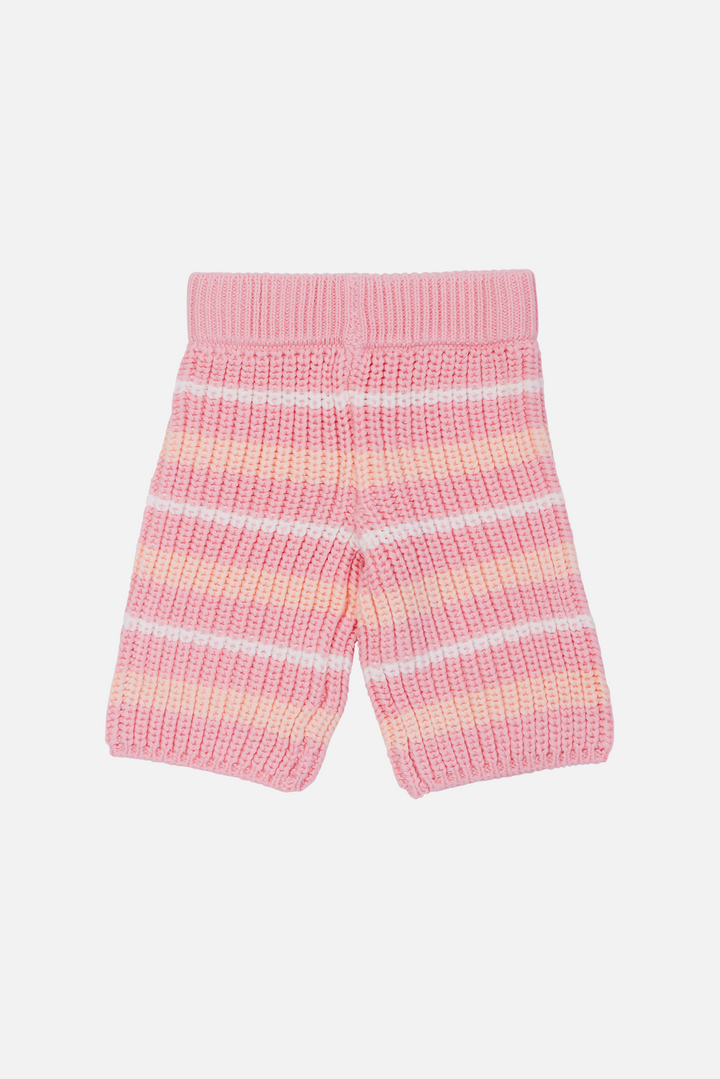Chunky Knit Pants - Ballet Pink Striped