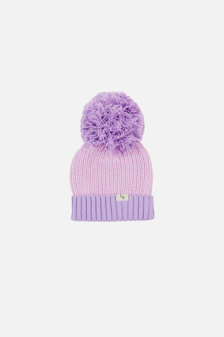 Chunky Knit Beanie - Lavender