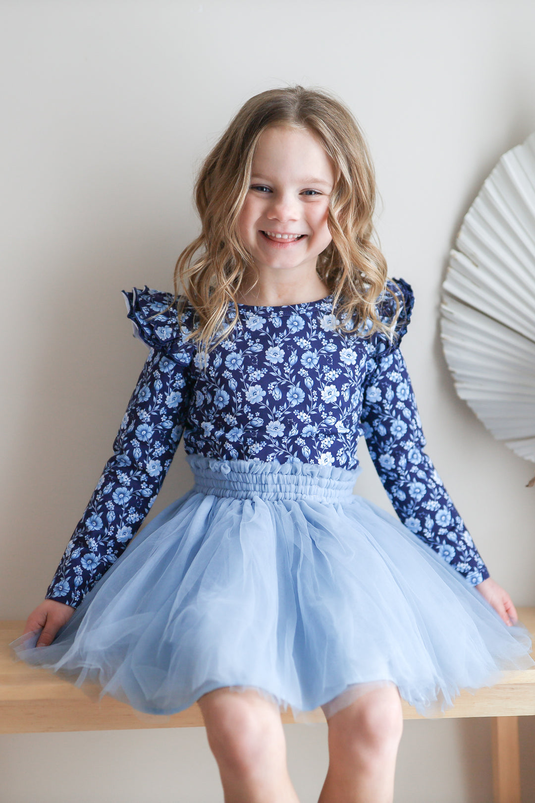 Floral Long Sleeve Flutter - Cleo
