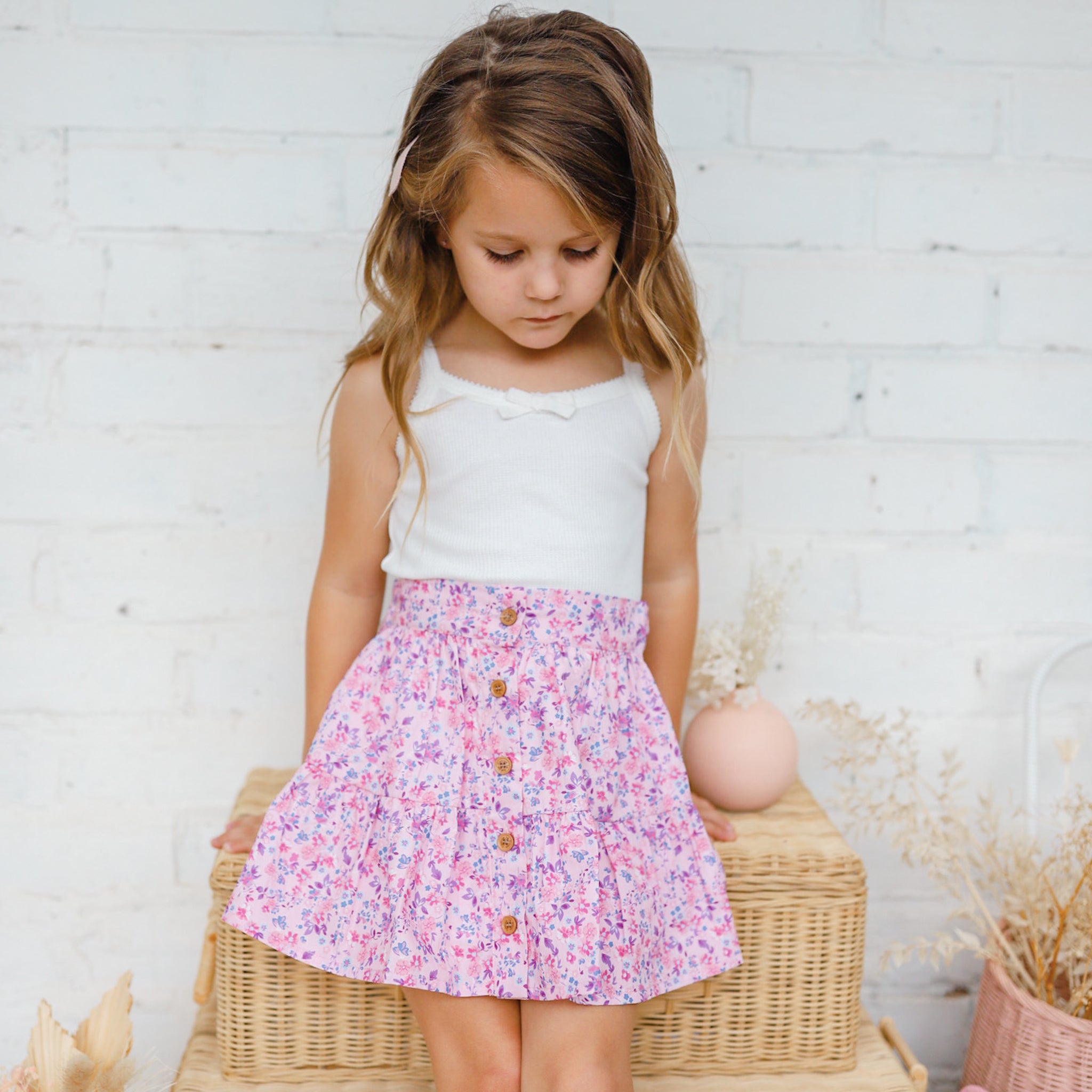 Ruffle Button Skirt - Florence