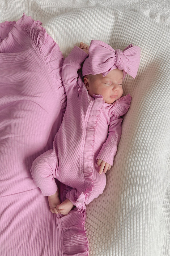 Cozy Ruffle Baby Wrap - Candy Pop
