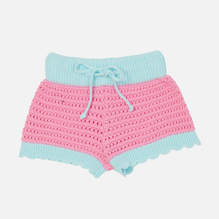 Crochet Shorts - Pink Sorbet