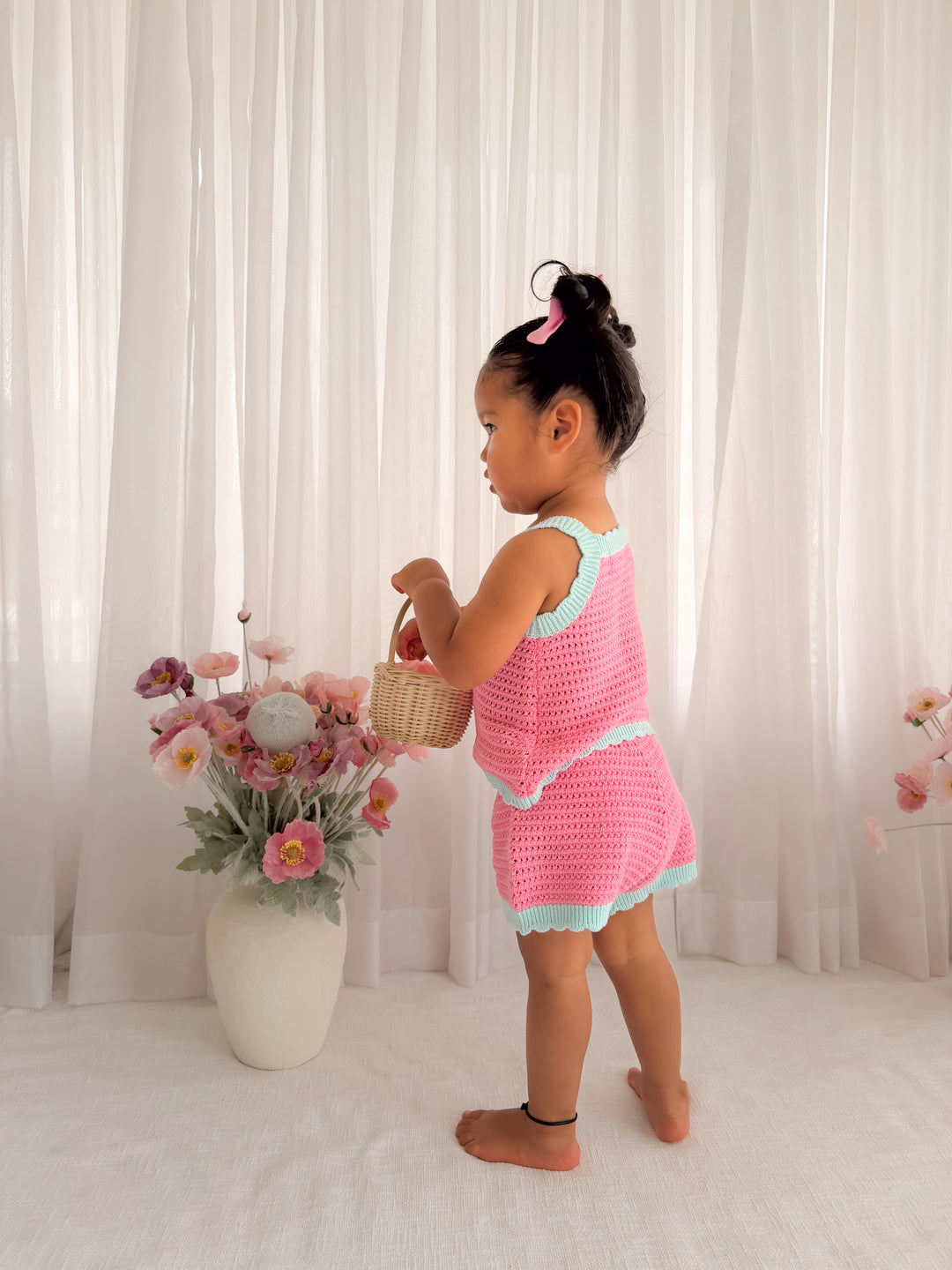 Crochet Shorts - Pink Sorbet