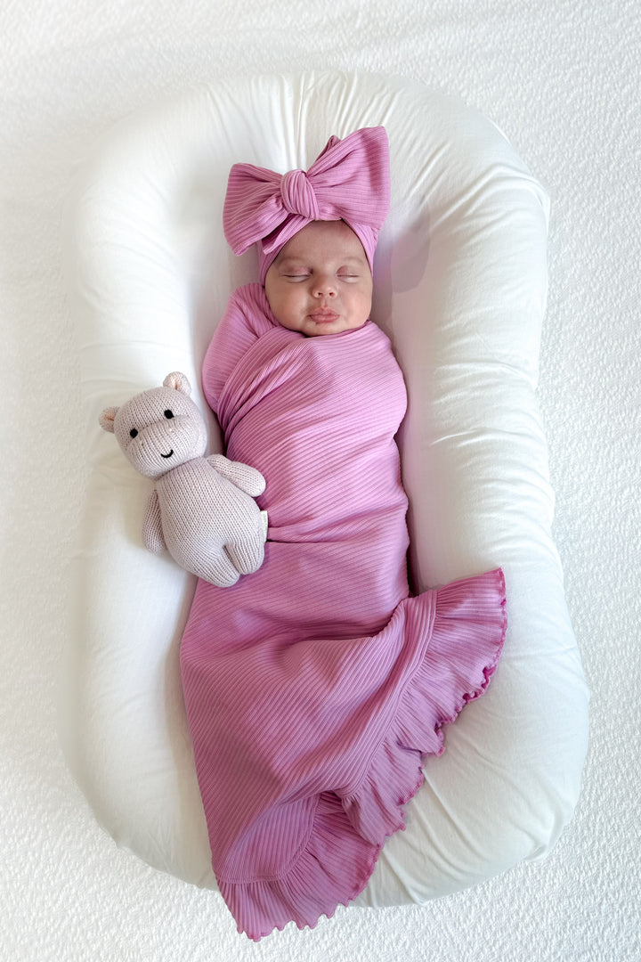 Cozy Ruffle Baby Wrap - Candy Pop