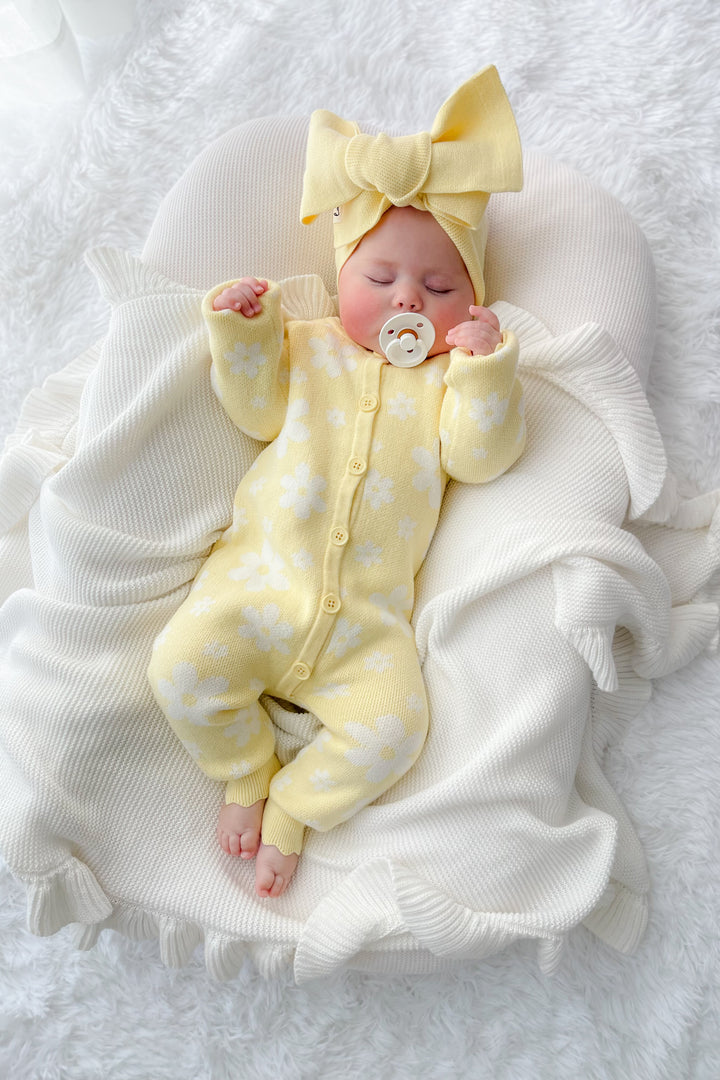 Knitted Louie Romper - Daisy