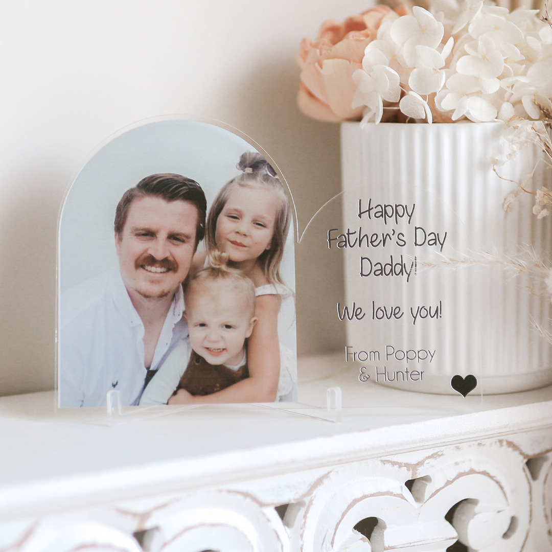 Dad Arch Personalised Father's Day Double Arch Plaque – La Sienna Couture