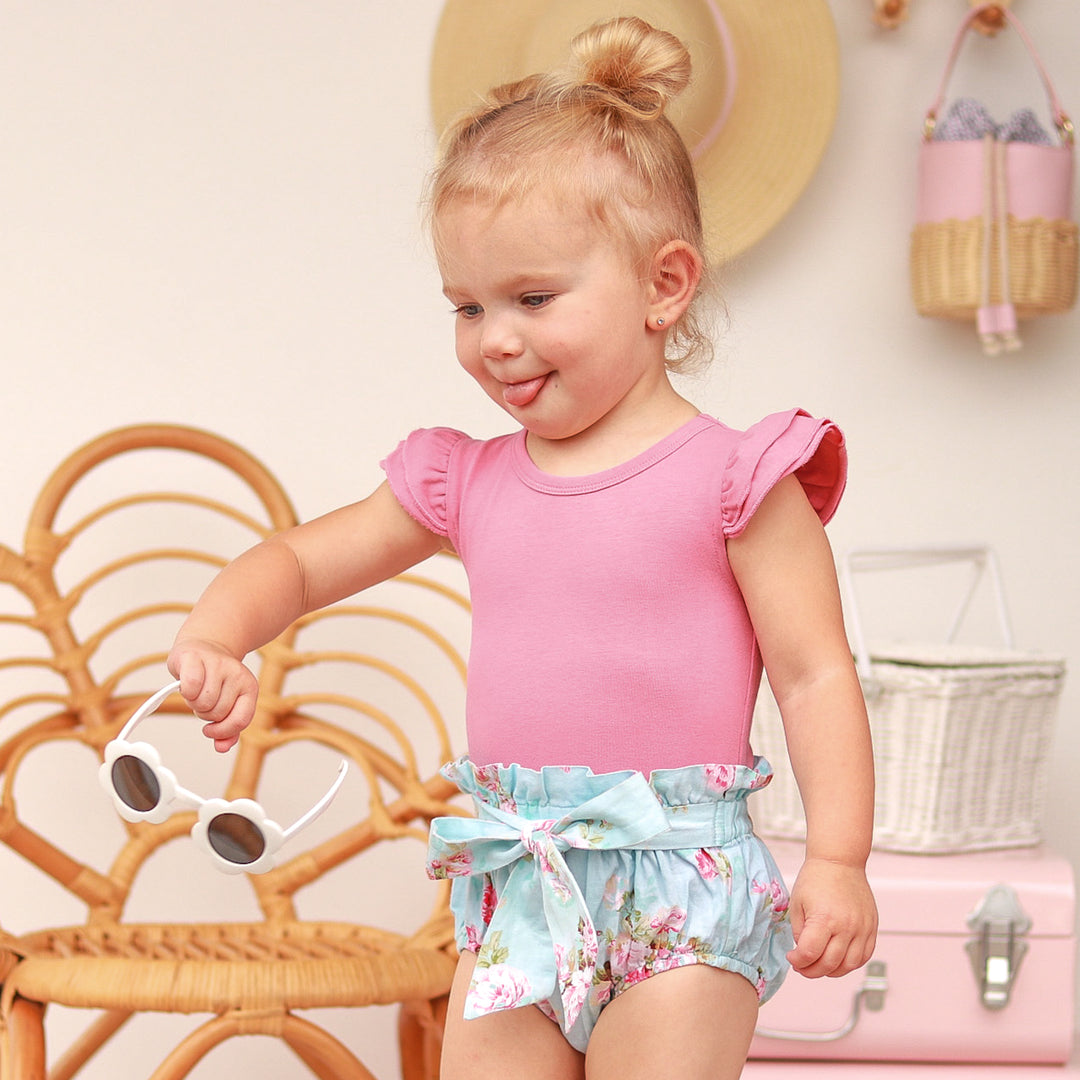 Short Sleeve Flutter - Dusty Rose