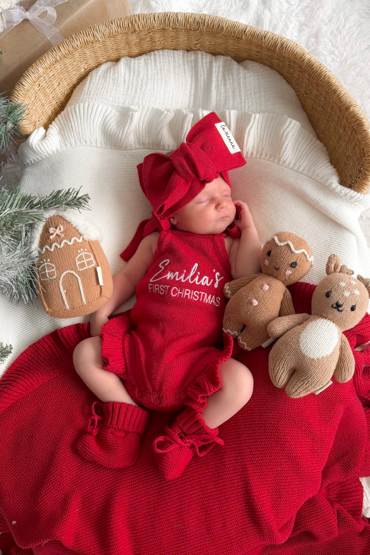 Summer Frill Romper - Red
