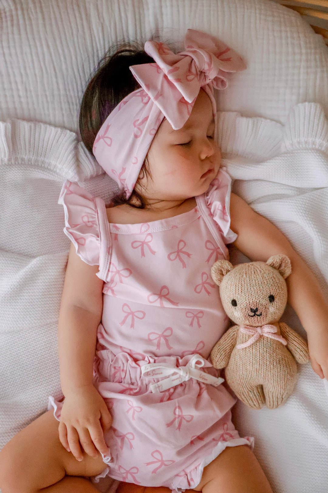 Singlet &amp; Shorties Set - Pink Bows