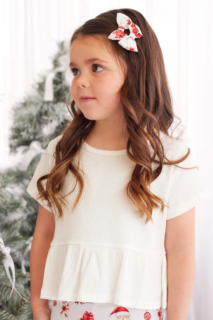 Cozy Ruffle Top - Coconut