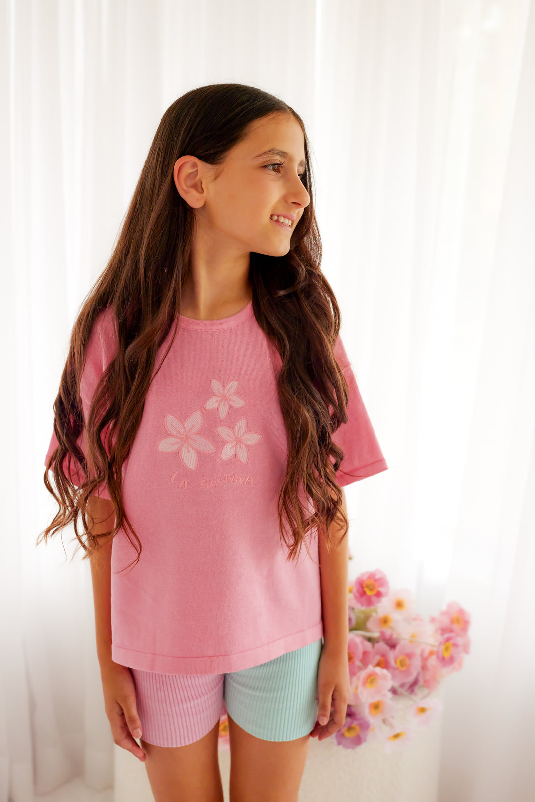 Knitted Tee - Pink Sorbet