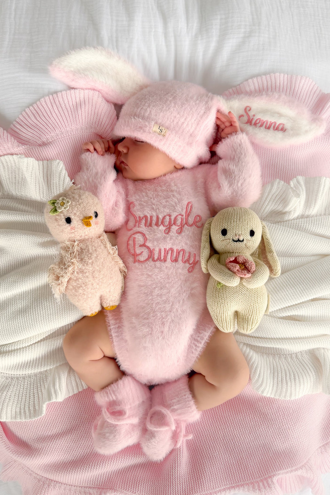 Fluffy Knit Romper - Pink