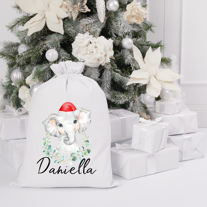 Santa Sack - Elephant - Custom Name