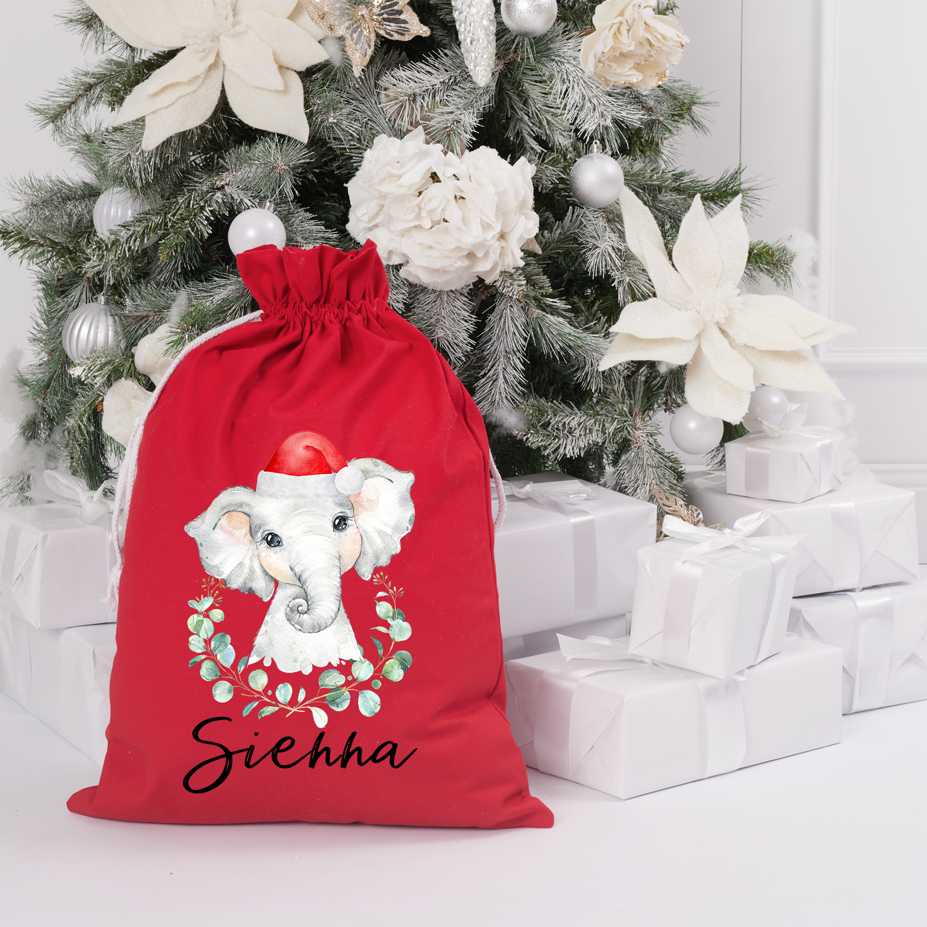 Santa Sack - Elephant - Custom Name