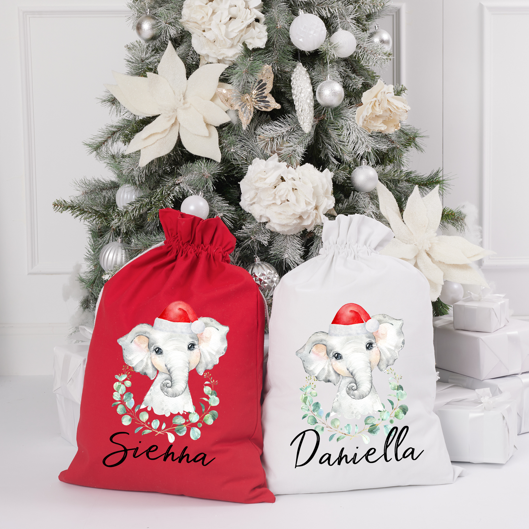 Santa Sack - Elephant - Custom Name