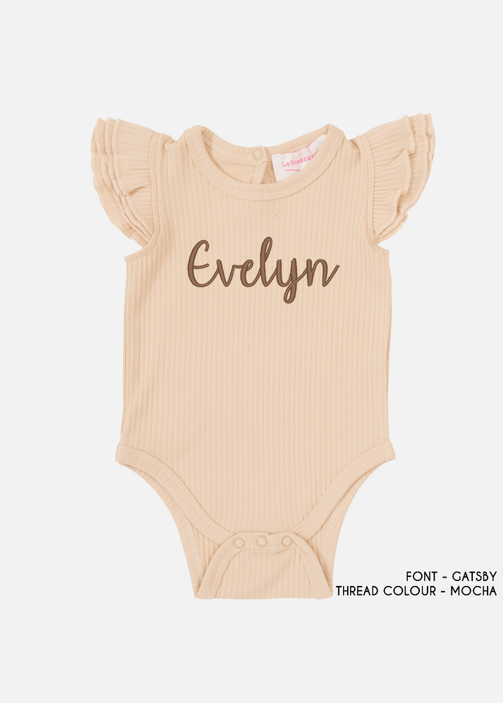 Cozy Short Sleeve Flutter - Oatmeal