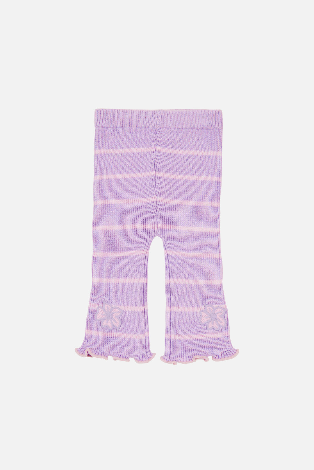 Knitted Flare Leggings - Wisteria Stripe
