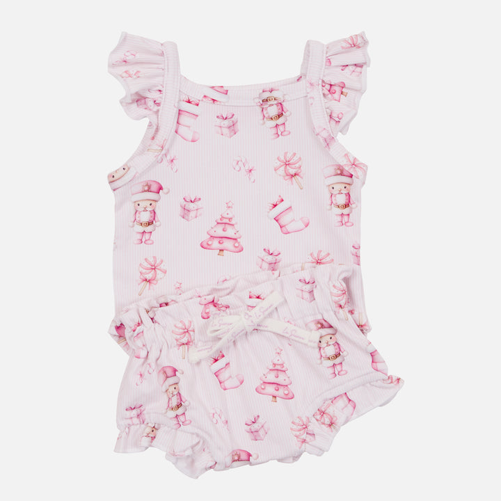 Flutter Singlet Set - Pink Nutcracker